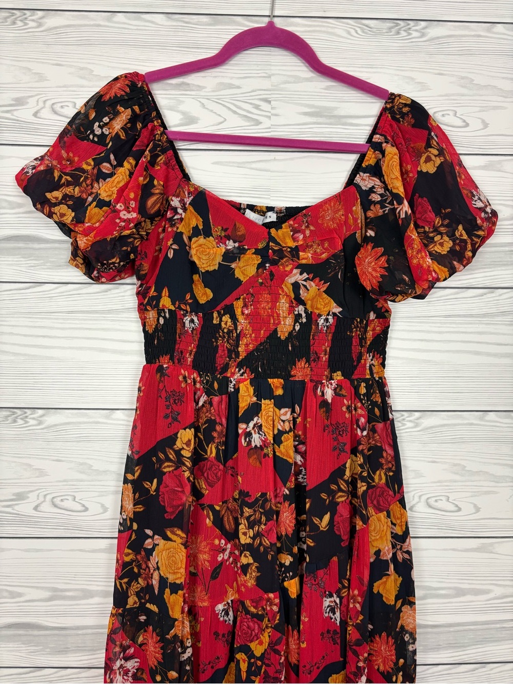 Baltic Born Suzy maxi dress black/red floral size medium NWT - Picture 3 of 9